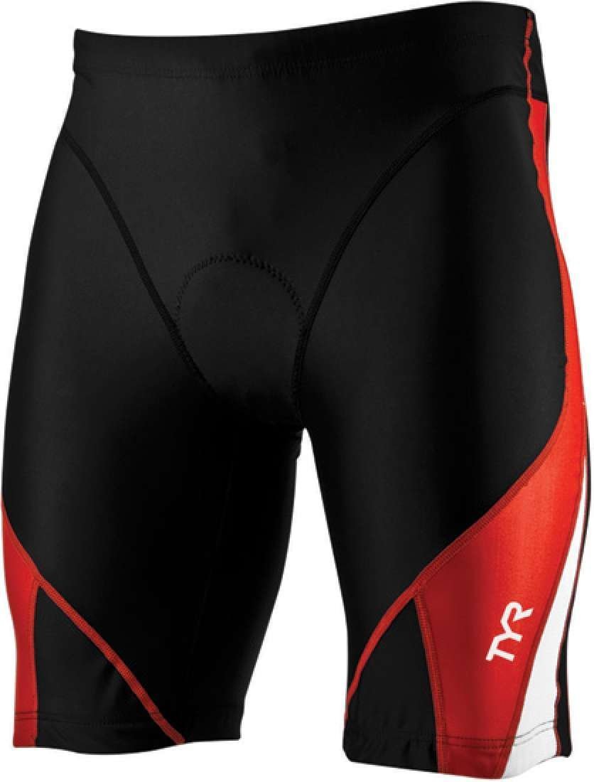 black and red cycling shorts